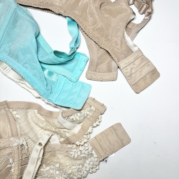 Wacoal 38DD Bra Lot Retro Chic Full Figure 855186 Embrace Lace Underwire 65191 - Picture 5 of 5